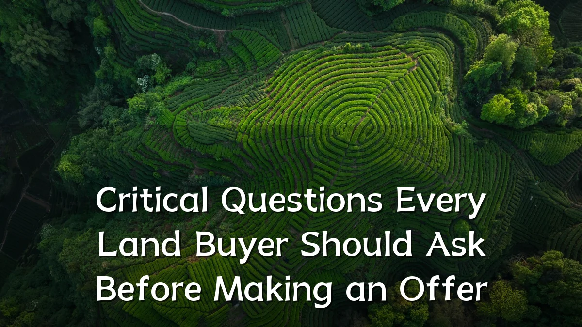 Critical Questions Every Land Buyer Should Ask Before Making an Offer