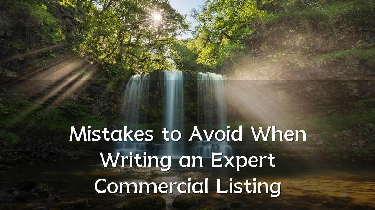 Mistakes to Avoid When Writing an Expert Commercial Listing