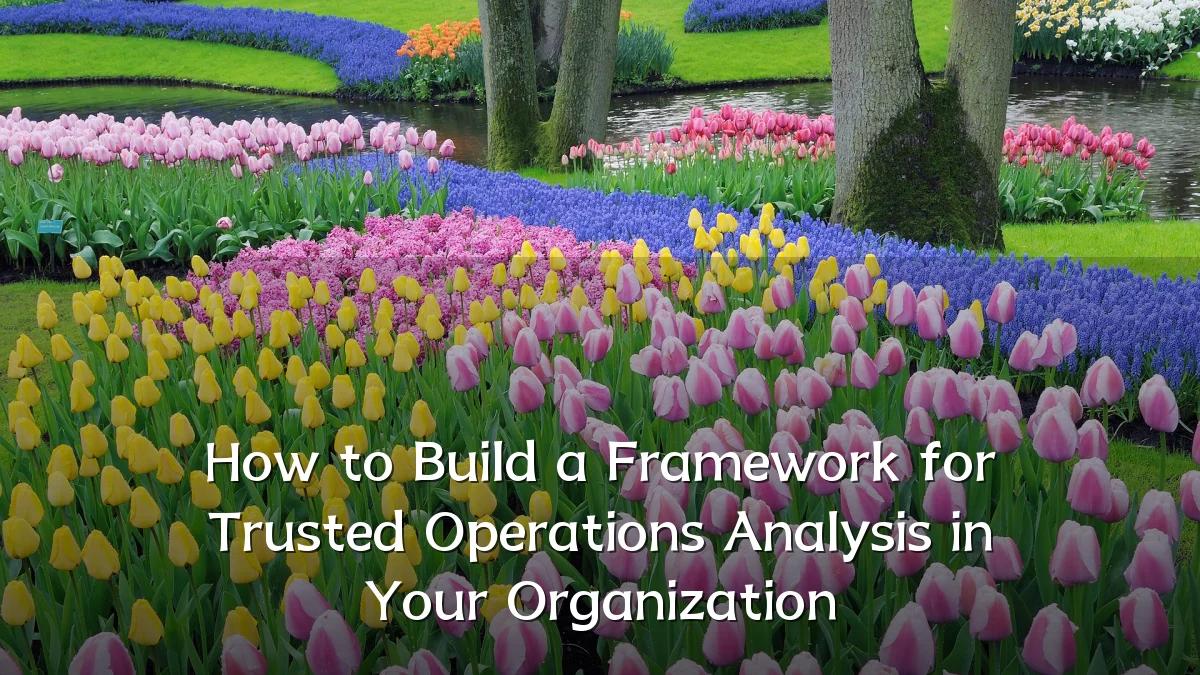 How to Build a Framework for Trusted Operations Analysis in Your Organization
